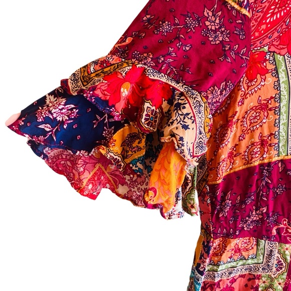 Sharagano Patchwork Print Fit & Flare Dress Size 4 - Picture 5 of 8